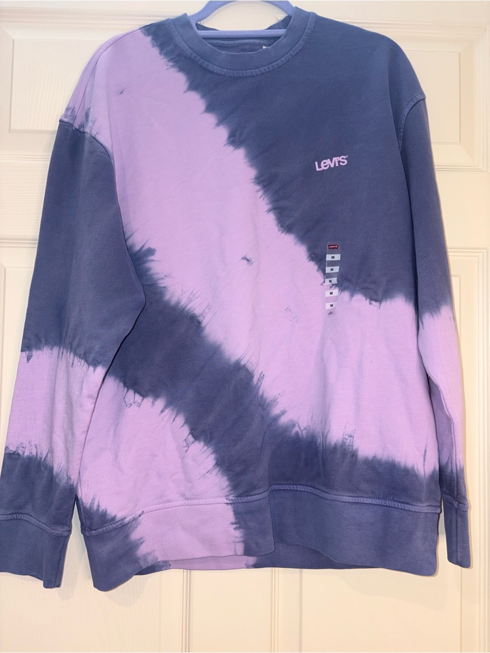 Levi's Men's Tie-Dye Crewneck Sweatshirt - Purple & Navy